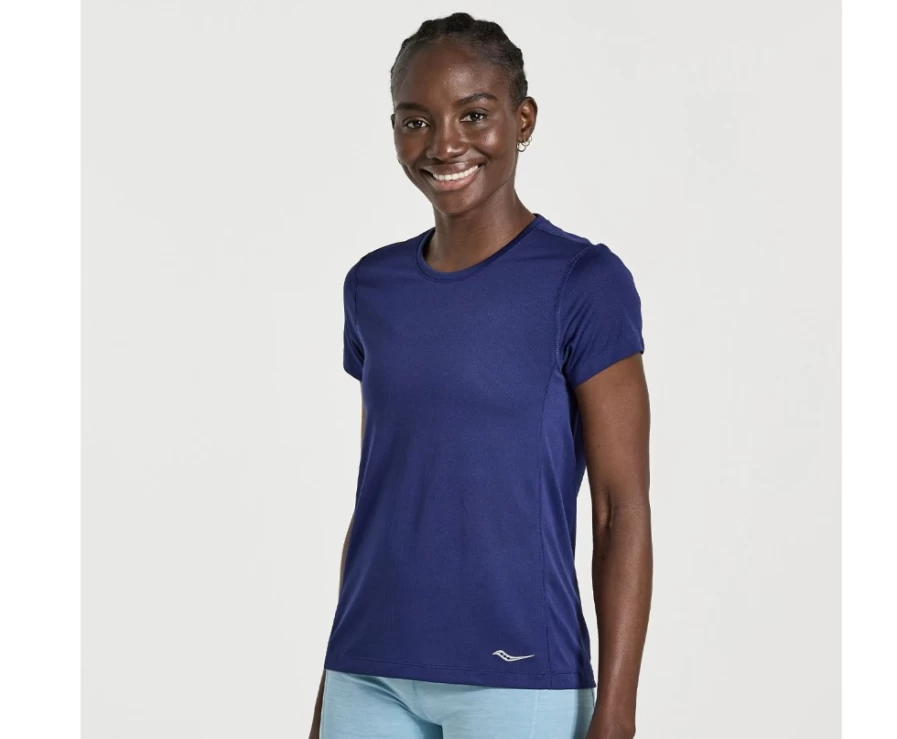 Saucony Women's Sodalite Short Sleeve Running Shirt with Stopwatch Pocket