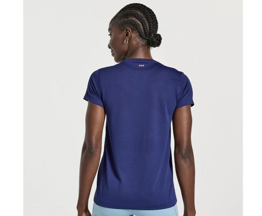 Saucony Women's Sodalite Short Sleeve Running Shirt with Stopwatch Pocket