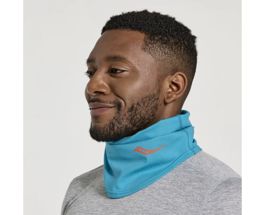 Saucony Solstice Unisex Gaiter in Turquoise Heather for All-Weather Protection
