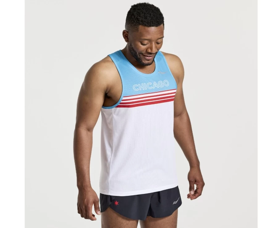 Saucony Men's Chicago 2022 Stopwatch Singlet Running Top