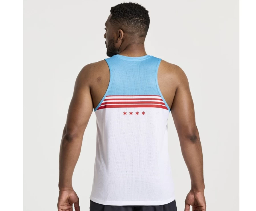 Saucony Men's Chicago 2022 Stopwatch Singlet Running Top