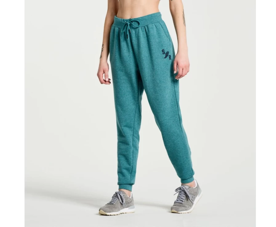 Saucony Women's North Atlantic Heather Graphic Rested Sweatpants