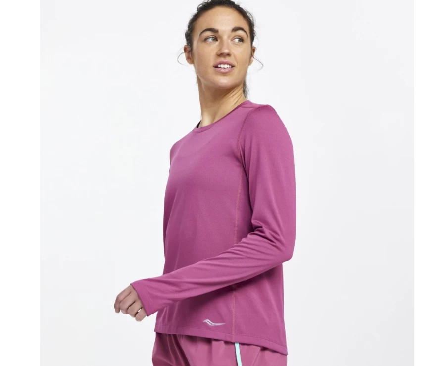 Saucony Women's Dusk Performance Long Sleeve Stopwatch Running Top