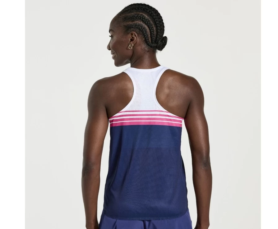 Saucony Women's Elite Singlet - Sodalite Performance Running Top