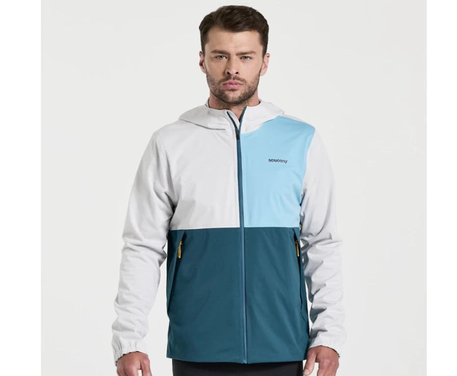 Saucony Men's Crystal Boulder Drizzle Jacket - Water-Resistant Outdoor Windbreaker