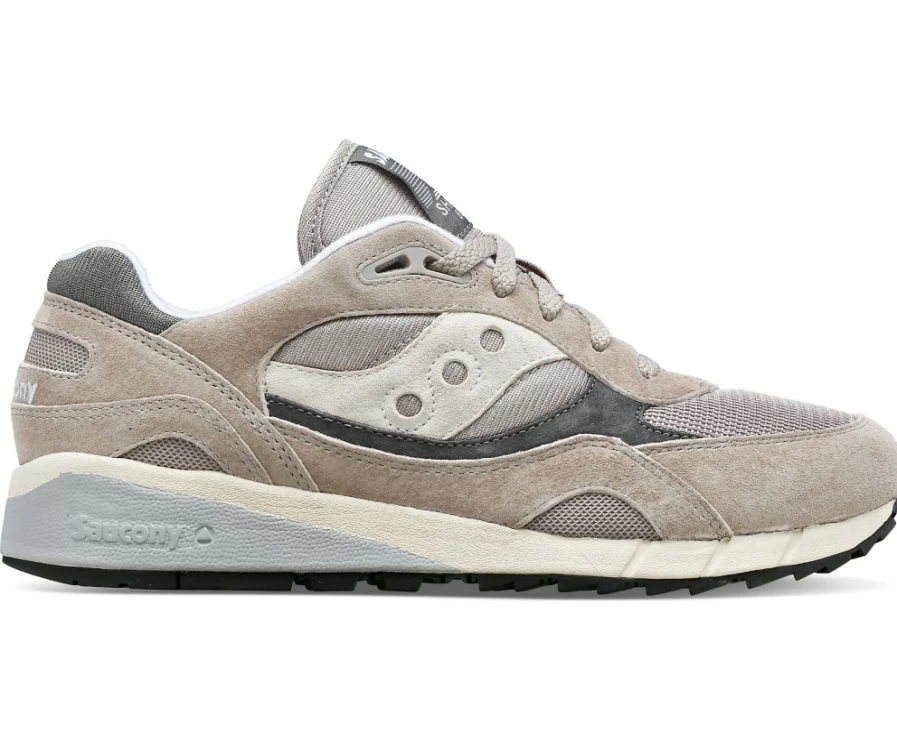 Saucony Shadow 6000 Unisex Sneakers in Grey for Men & Women - Classic Running Shoes