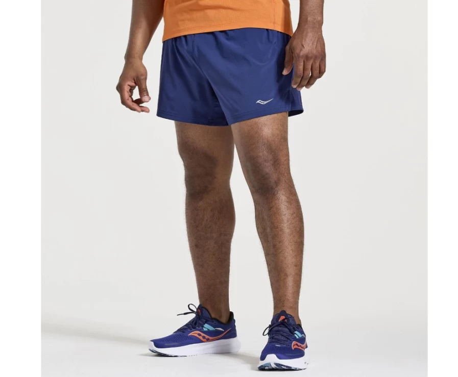 Saucony Men's Outpace 5" Running Shorts in Sodalite Blue for Lightweight Performance