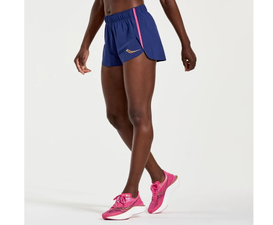 Saucony Women's Elite Split Short - Sodalite Running Shorts for Women