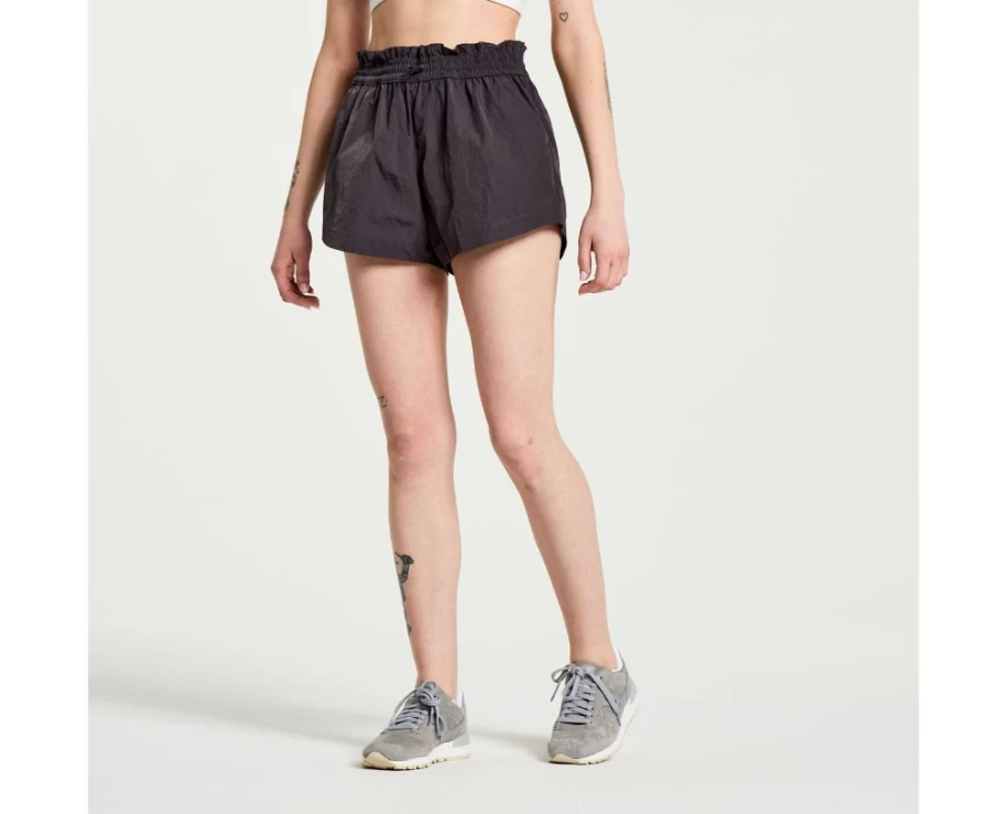 Saucony Women's Unwind Short - Black Running Shorts for Women