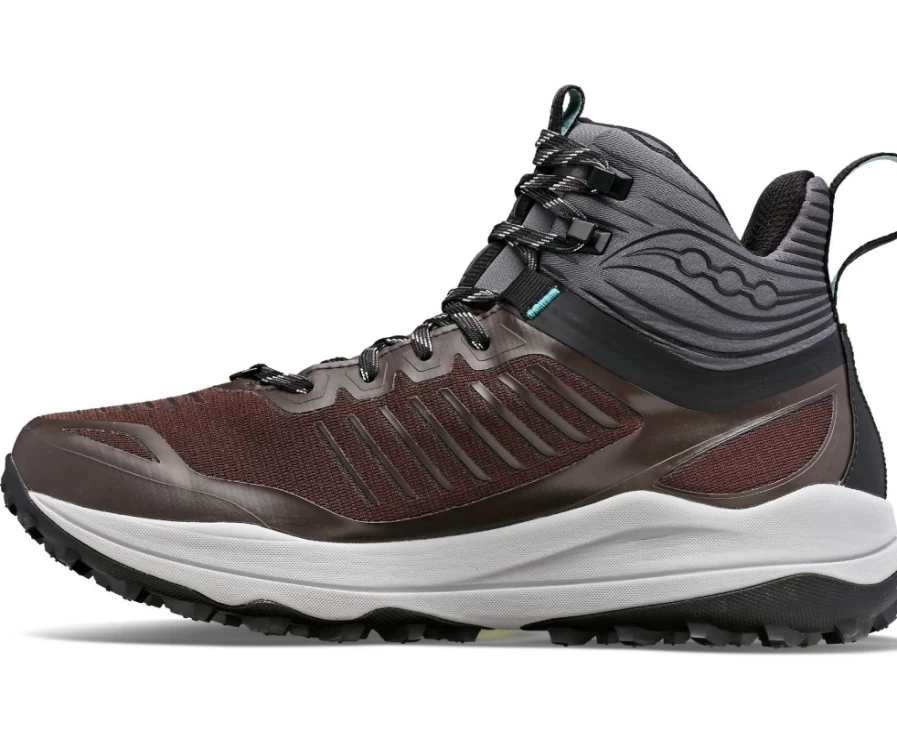 Saucony Men's Ultra Ridge GTX Hiking Shoes in Java - Waterproof Trail Running Sneakers