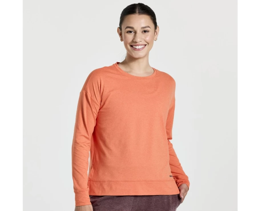 Saucony Women's Ember Heather Sunday Layer Top for Casual Wear