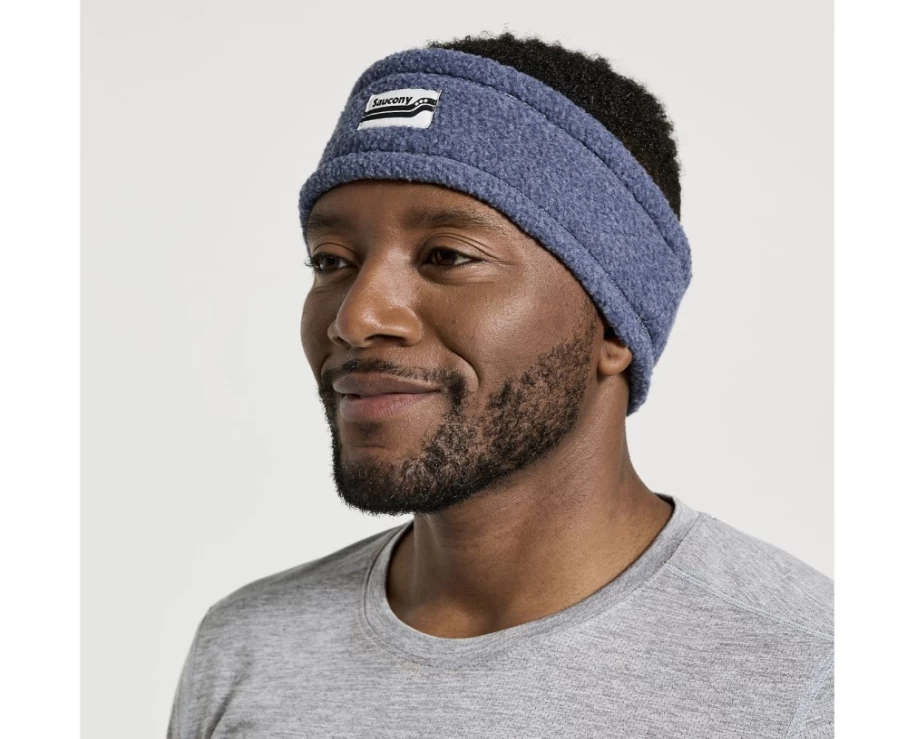 Saucony Women's Sodalite Heather Sherpa Headband – Rested Fleece Lined for Warmth & Comfort