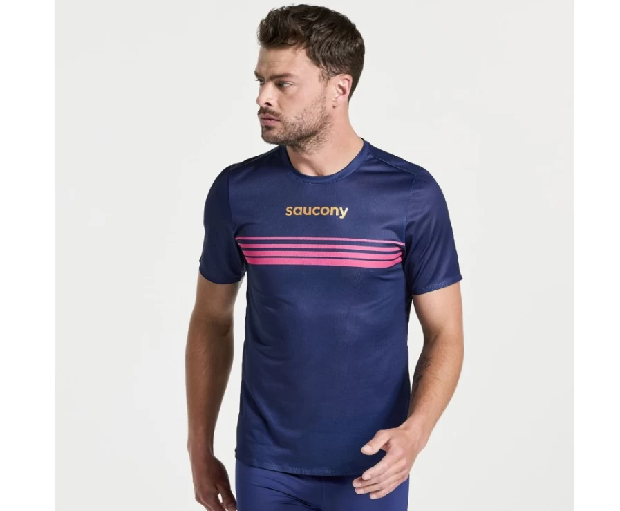 Saucony Men's Elite Sodalite Performance Short Sleeve Running Shirt