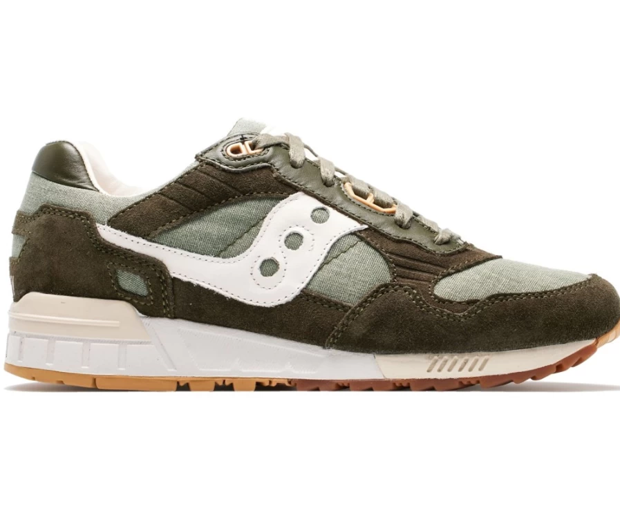 Saucony Shadow 5000 Linen Unisex Sneakers in Green | Casual Comfort Running Shoes