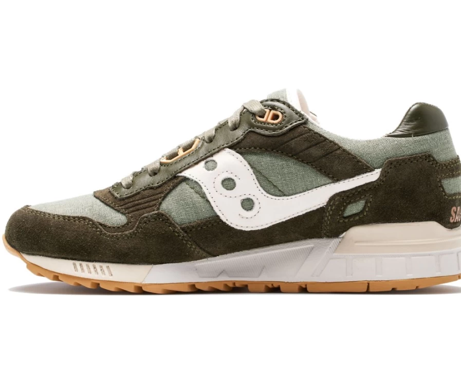 Saucony Shadow 5000 Linen Unisex Sneakers in Green | Casual Comfort Running Shoes
