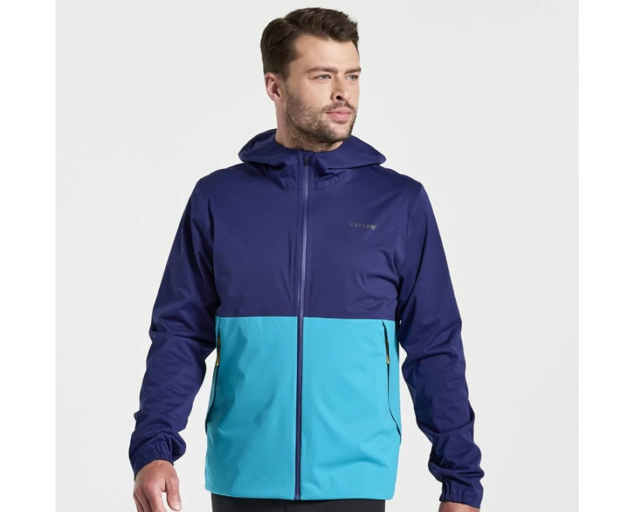 Saucony Men's Sodalite Boulder Drizzle Jacket - Water-Resistant Outdoor Windbreaker