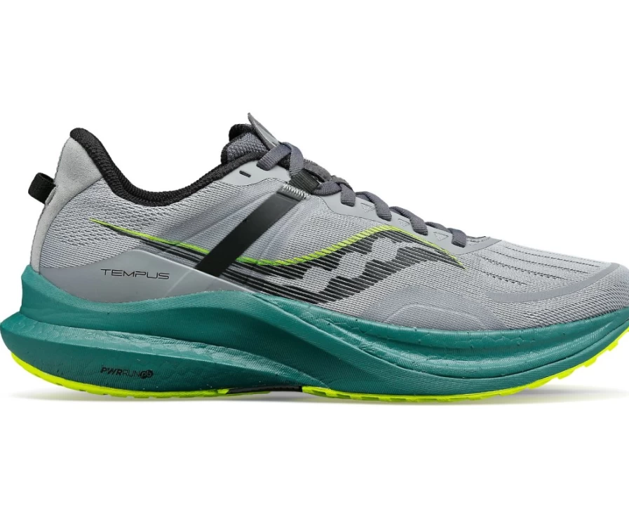 Saucony Men's Tempus Wide Running Shoes in Fossil - Lightweight Stability Sneakers