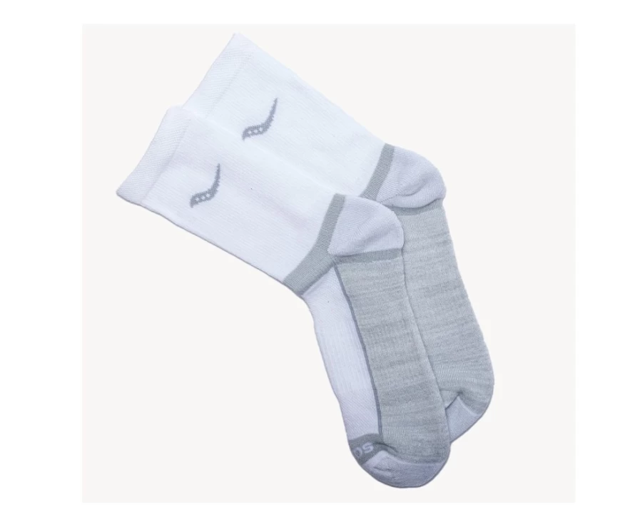 Saucony Men's Inferno Cushion Mid 3-Pack Socks - White