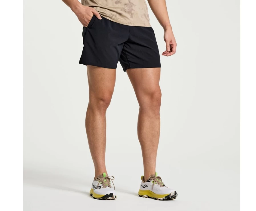 Saucony Men's Explorer Utility 6" Short - Black Outdoor Adventure Hiking Shorts