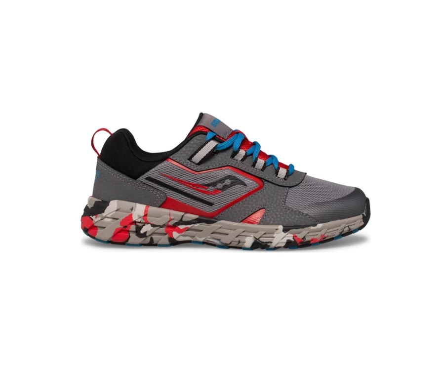 Saucony Kids' Grey Wind Shield 2.0 Running Sneakers for Big Kids