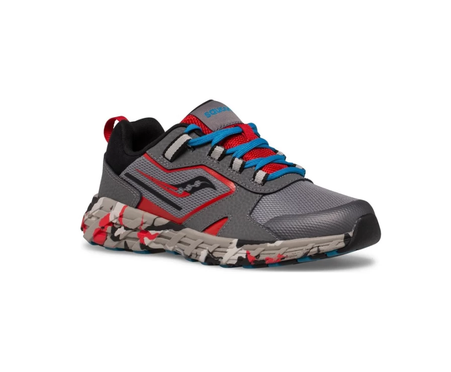 Saucony Kids' Grey Wind Shield 2.0 Running Sneakers for Big Kids