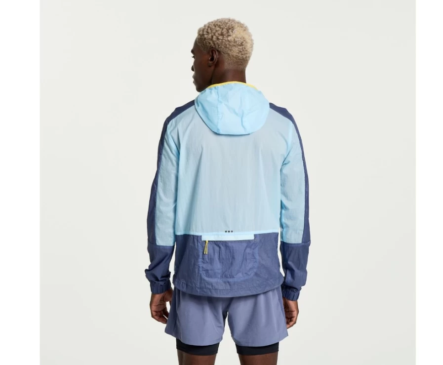 Saucony Men's Vapor Elevate Packable Jacket - Lightweight Water-Resistant Travel Windbreaker