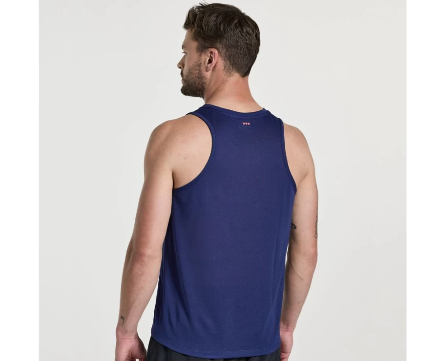 Saucony Men's Sodalite Performance Running Singlet with Stopwatch Feature