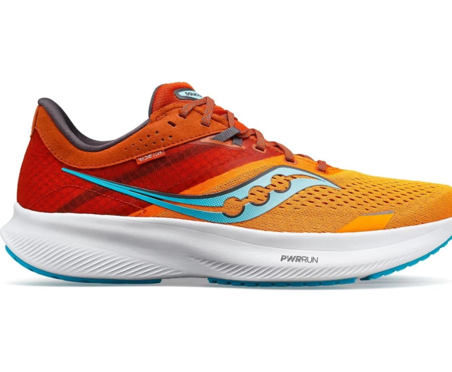 Saucony Men's Ride 16 Wide Running Shoes in Marigold - Comfort & Support for Runners