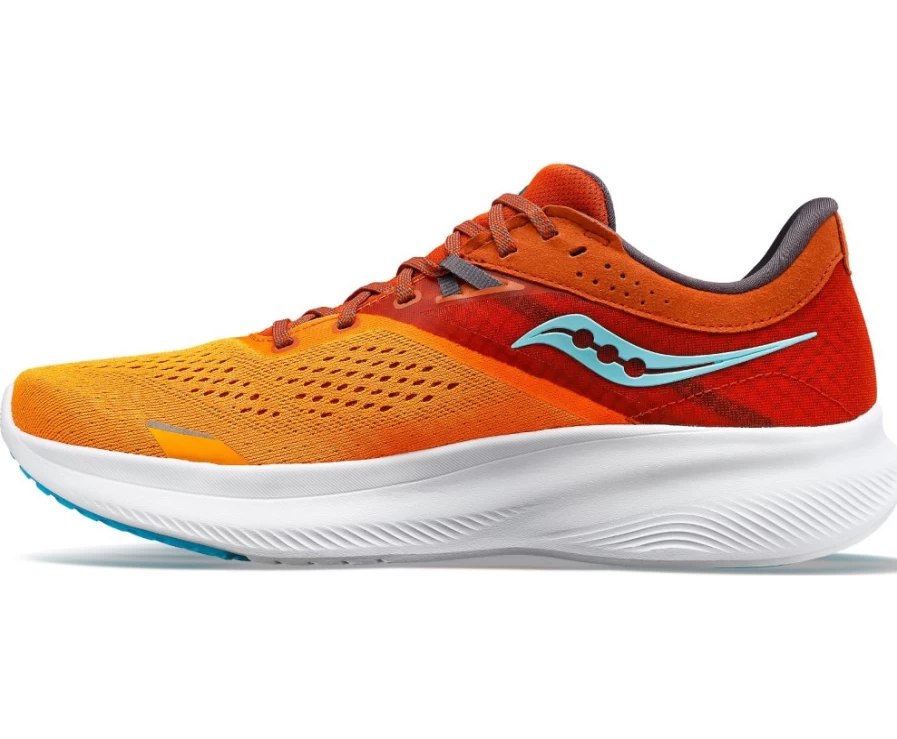Saucony Men's Ride 16 Wide Running Shoes in Marigold - Comfort & Support for Runners
