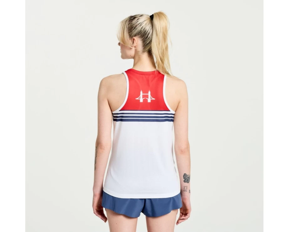 Saucony Women's London 2023 Running Singlet - Lightweight Performance Stopwatch Tank Top