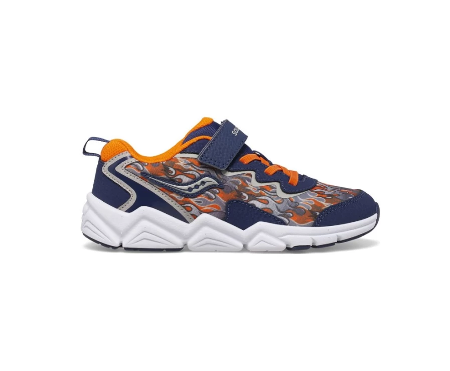Saucony Kids' Flash 3.0 A/C Sneaker in Navy - Big Kid Running Shoes