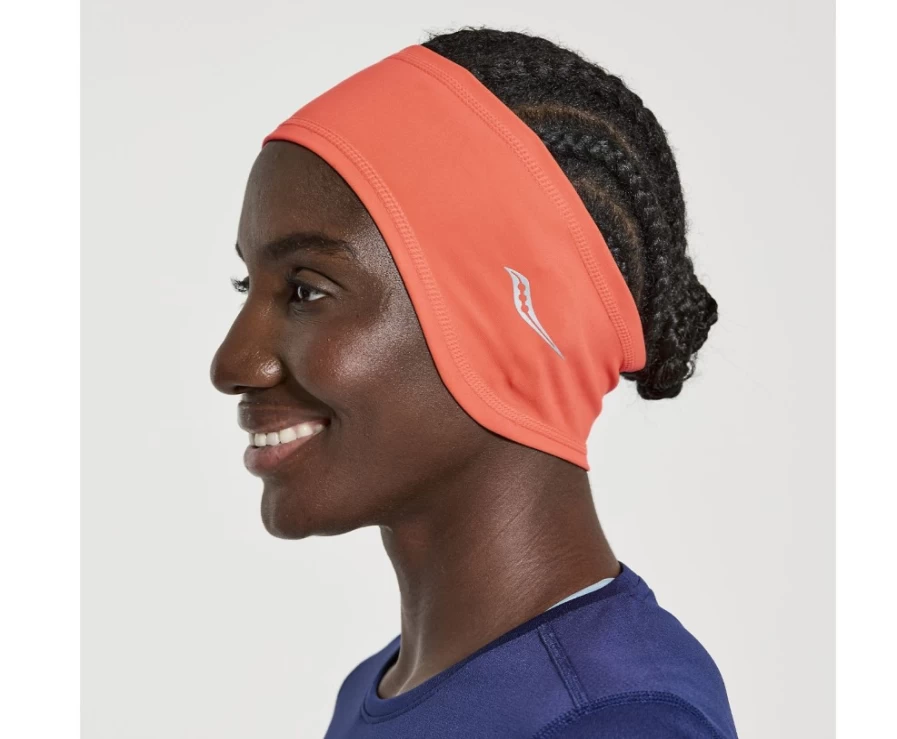 Saucony Women's Solstice Headband in Vizired - Running & Athletic Hair Accessory