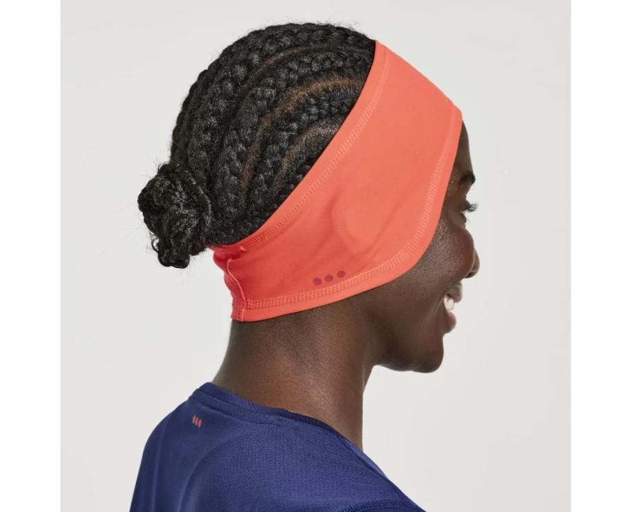 Saucony Women's Solstice Headband in Vizired - Running & Athletic Hair Accessory