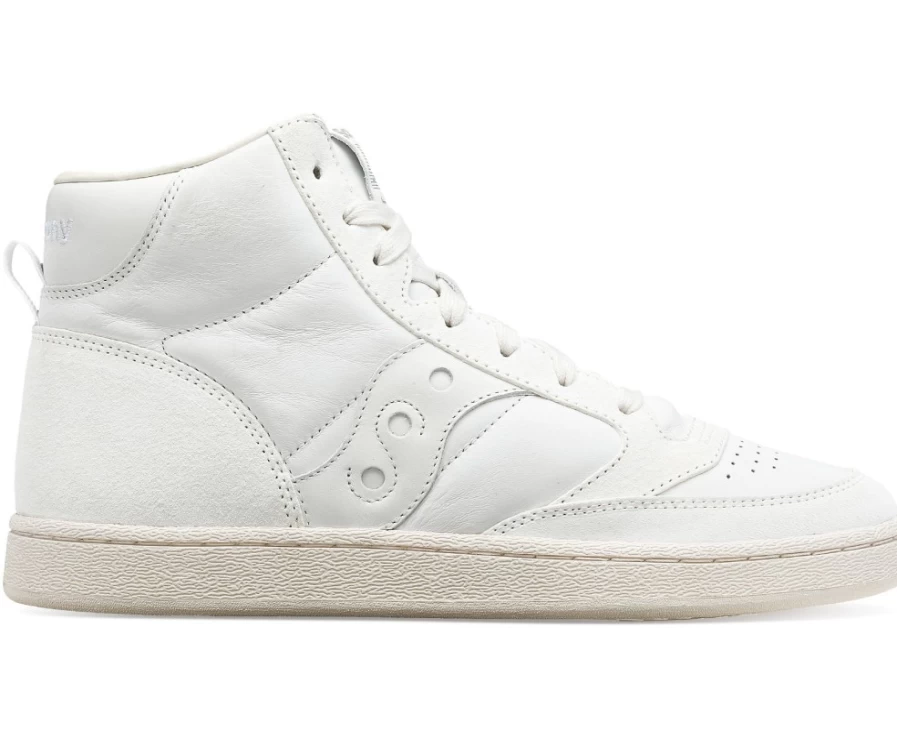 Saucony Jazz Court High Premium Unisex Sneakers in White - Classic Retro Style