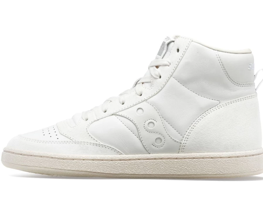 Saucony Jazz Court High Premium Unisex Sneakers in White - Classic Retro Style