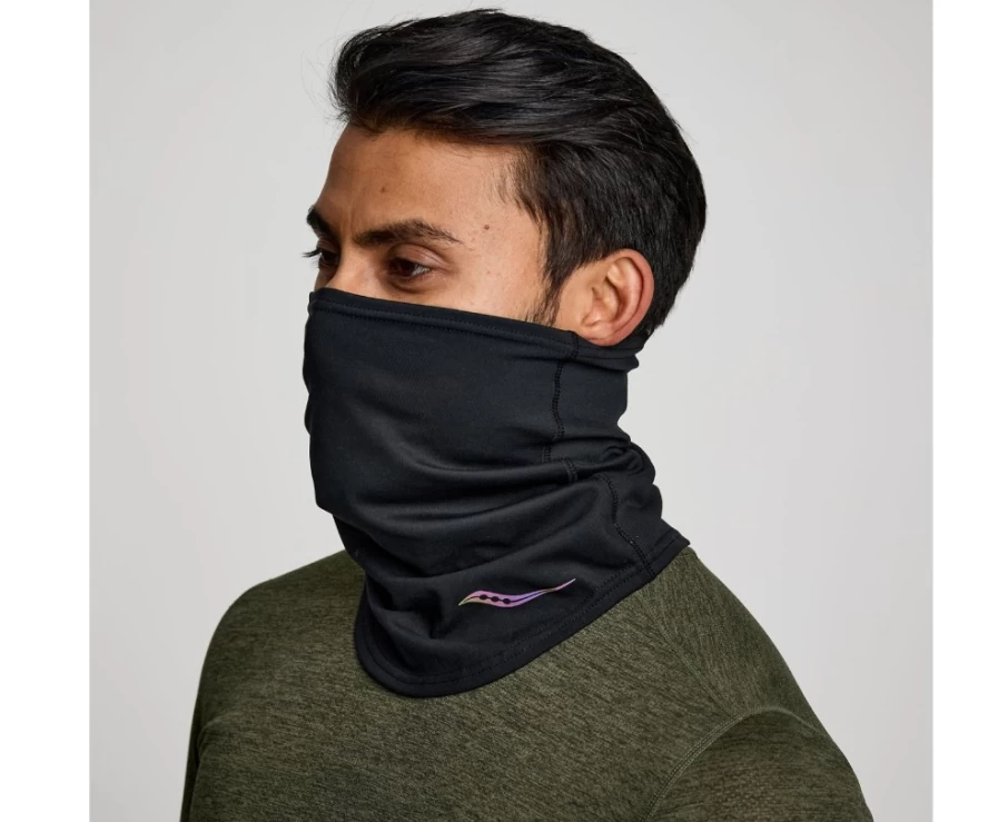 Saucony Solstice Unisex Gaiter - Black Neck Warmer for Outdoor Activities
