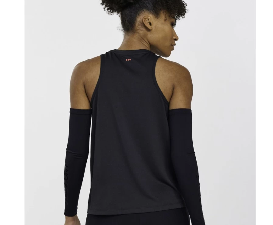 Saucony Women's Black Performance Stopwatch Singlet for Running & Training
