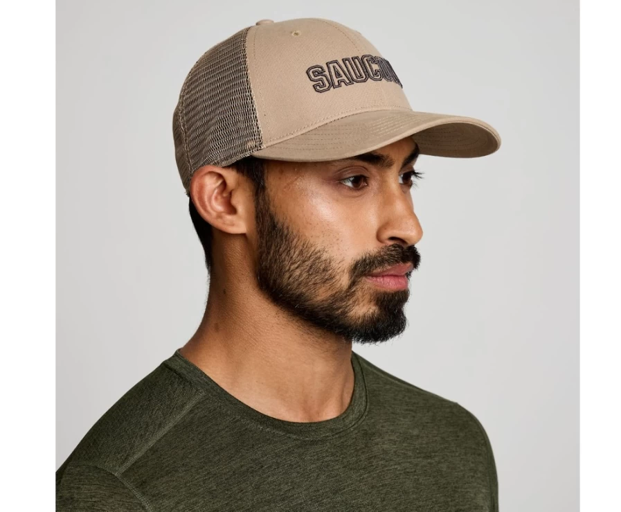 Saucony Pewter Graphic Trucker Hat for Women - Stylish Baseball Cap