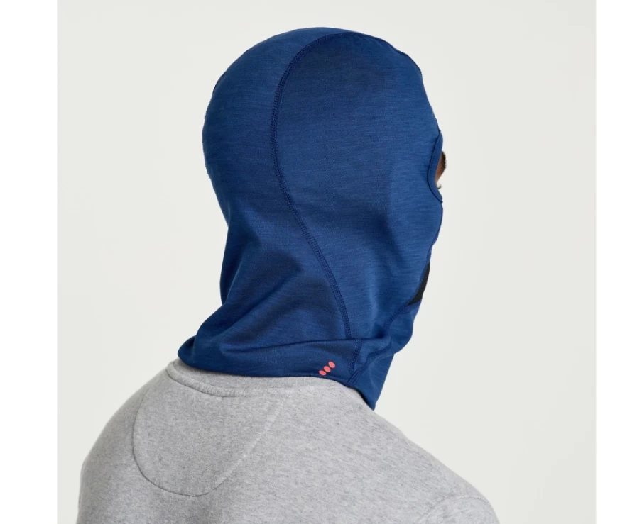 Saucony Women's Solstice Balaclava in Sodalite Heather - Lightweight Running Face Mask for Cold Weather