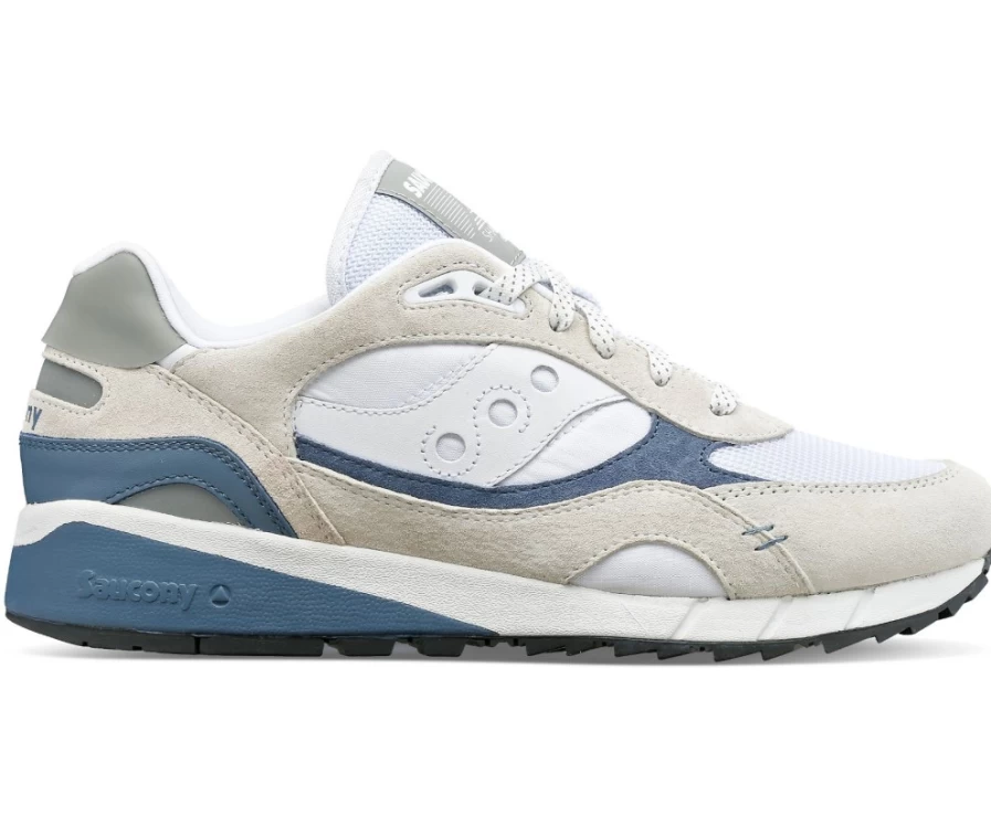 Saucony Shadow 6000 Premium Unisex Sneakers in White - Classic Comfort & Style