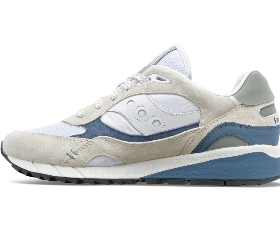 Saucony Shadow 6000 Premium Unisex Sneakers in White - Classic Comfort & Style