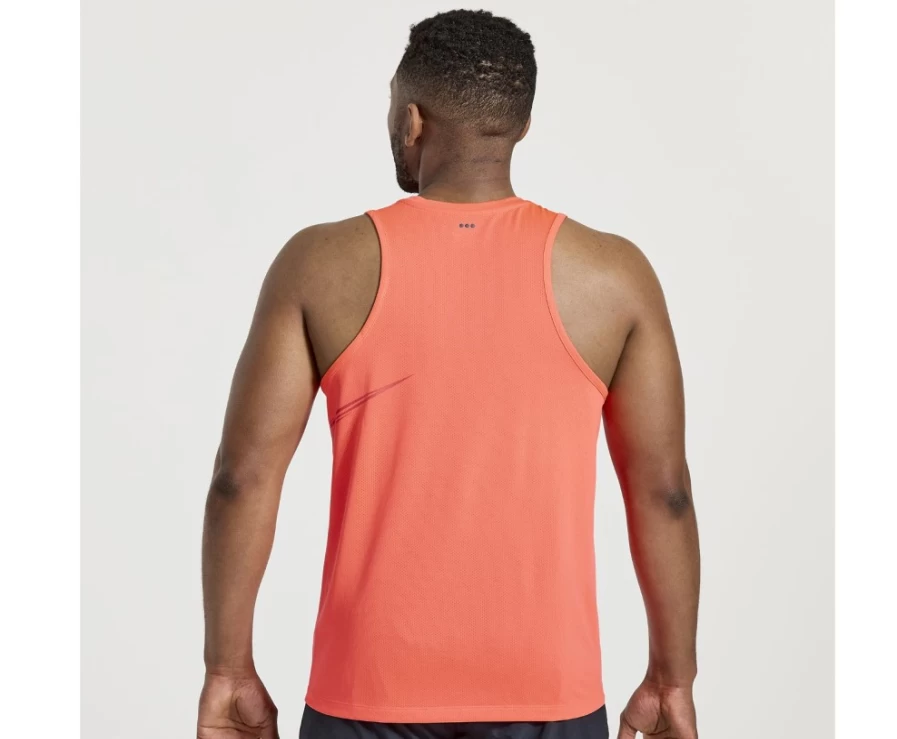 Saucony Men's Vizired Graphic Stopwatch Singlet Running Top