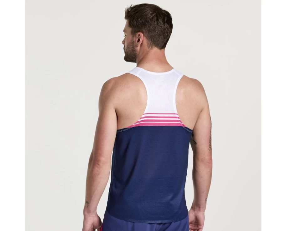 Saucony Men's Elite Singlet - Sodalite Blue Performance Running Top