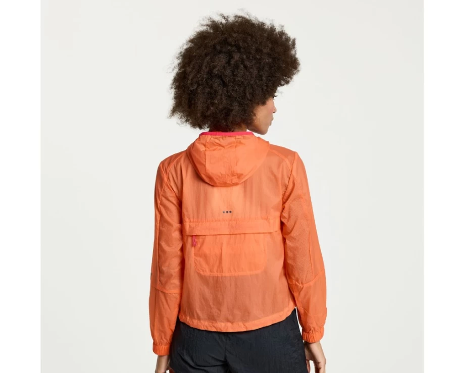 Saucony Women's Zenith Elevate Packable Jacket – Lightweight Water-Resistant Travel Coat