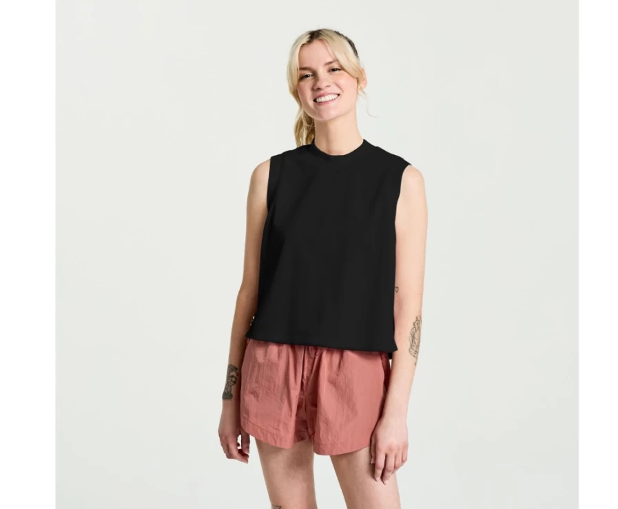 Saucony Women's Unwind Sleeveless Running Top - Black