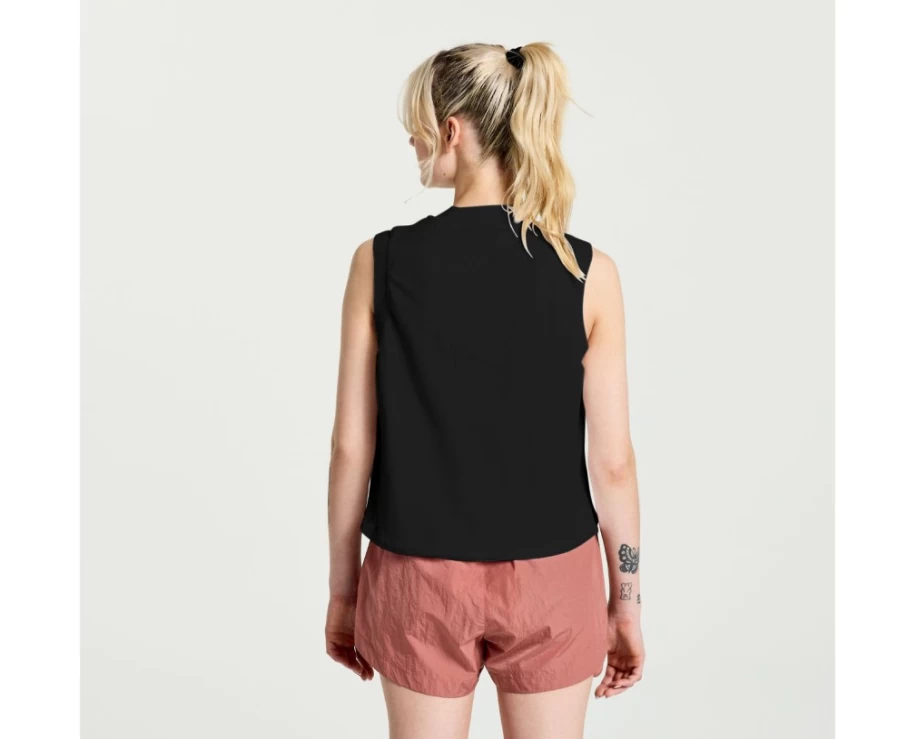 Saucony Women's Unwind Sleeveless Running Top - Black