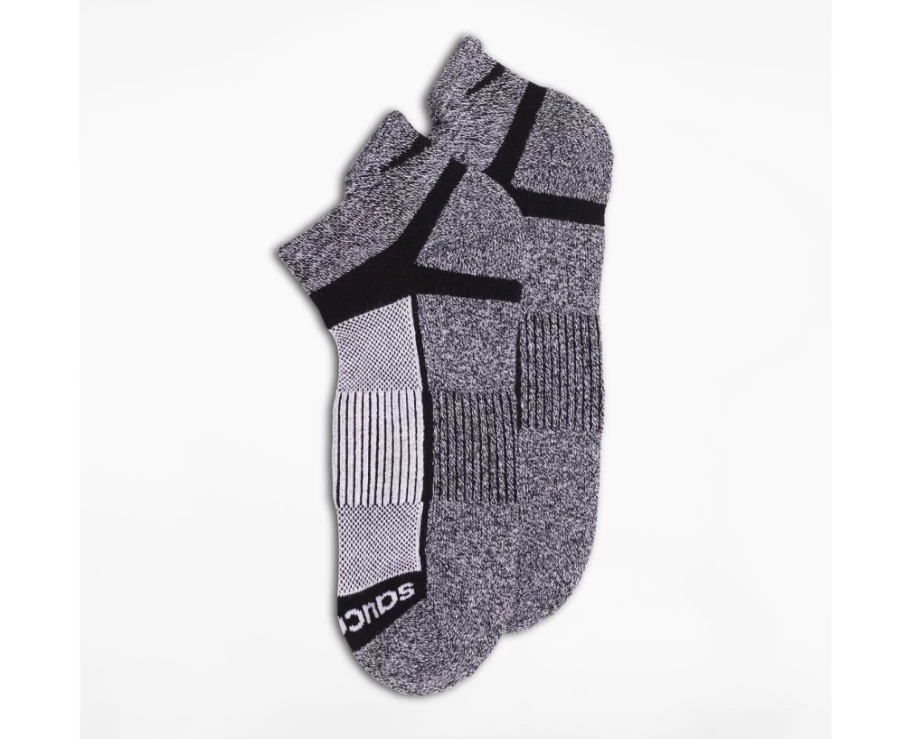 Saucony Inferno No Show Tab Socks 3-Pack - Black Unisex Athletic Socks