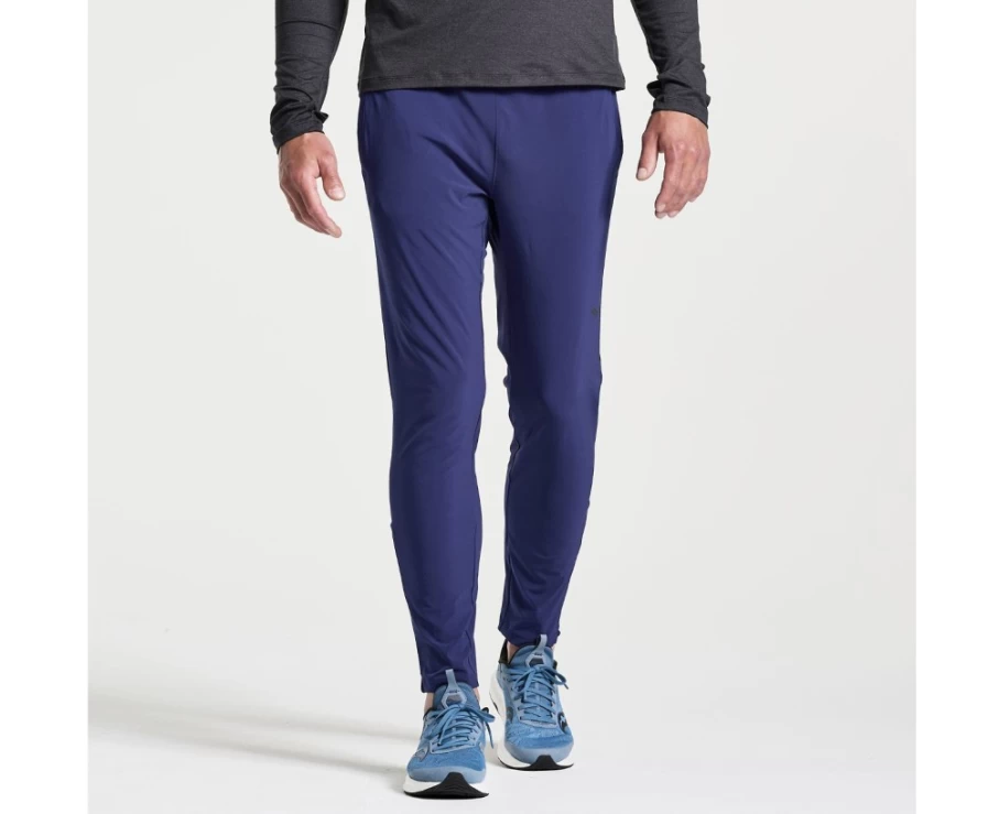 Saucony Men's Boston Woven Pant in Sodalite - Lightweight Performance Running Pants