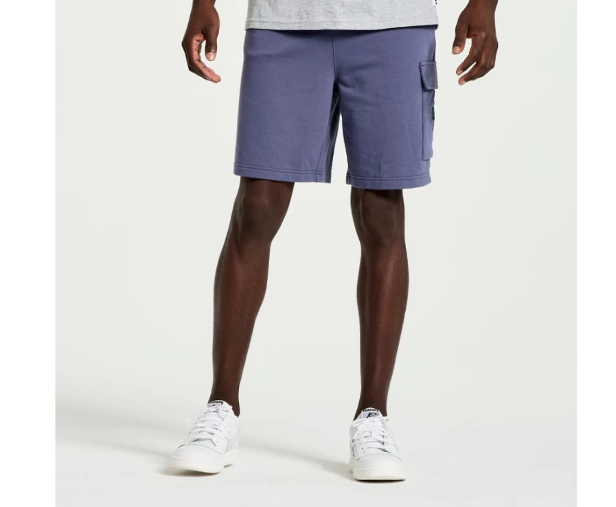 Saucony Men's Rested Sweat Shorts in Horizon Heather Graphic - Comfortable Athletic Shorts for Men