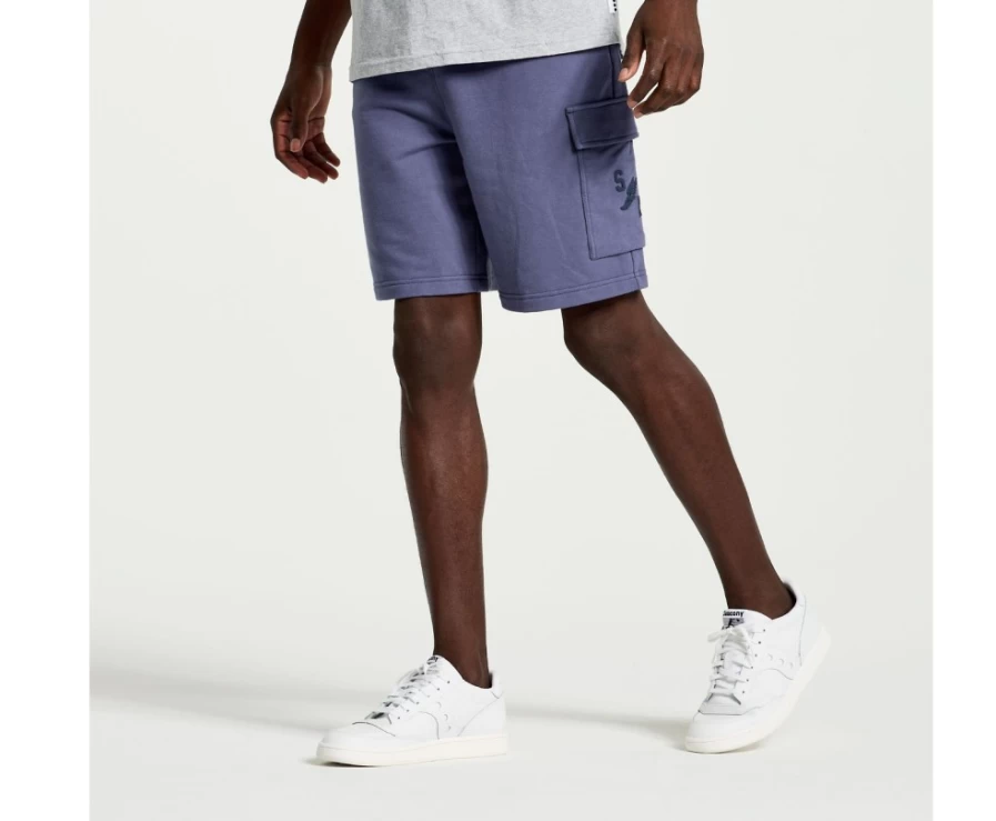 Saucony Men's Rested Sweat Shorts in Horizon Heather Graphic - Comfortable Athletic Shorts for Men